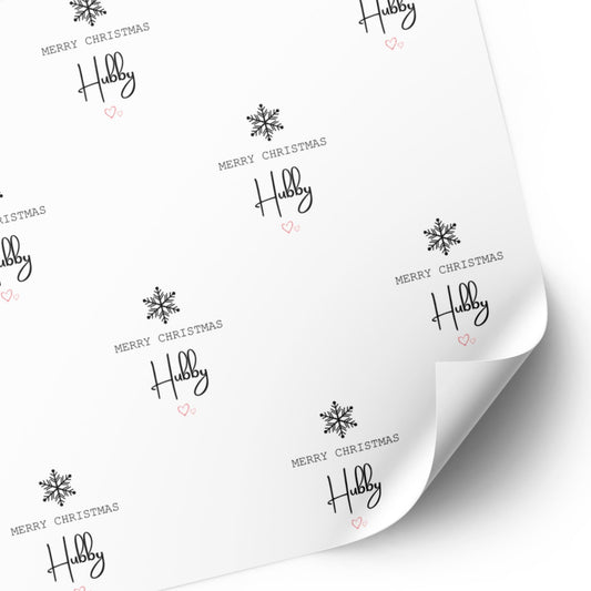 Snowflake Wrapping Paper for Hubby or Wifey