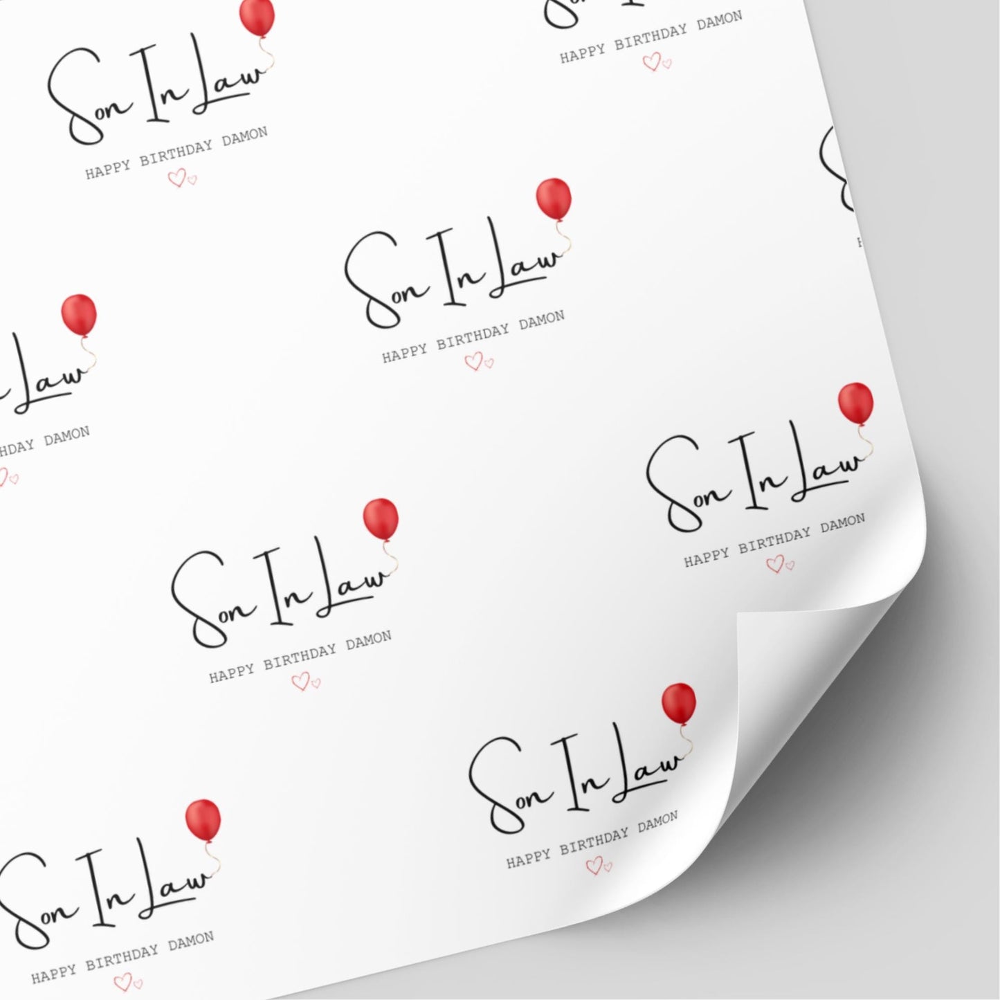 Son/Son In Law Balloon Birthday Wrapping Paper
