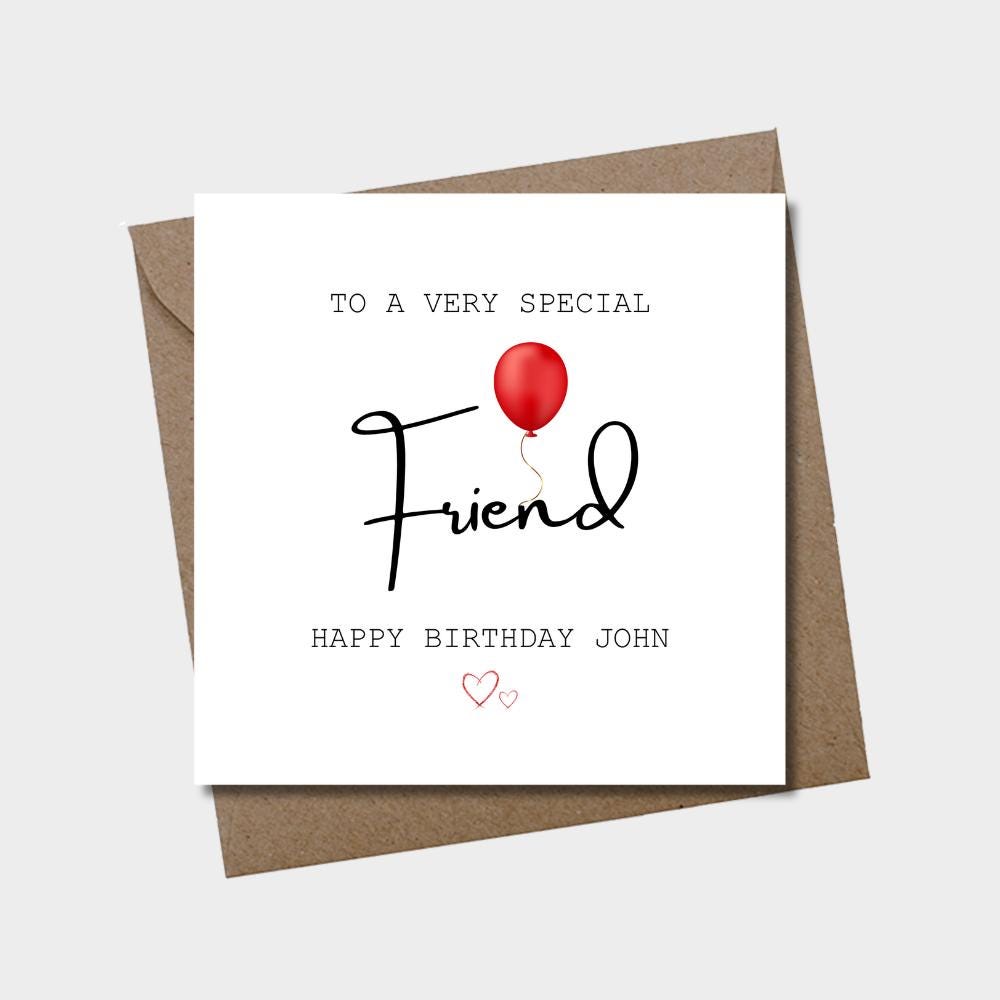 Special Friend Red Balloon Birthday Wrapping Paper