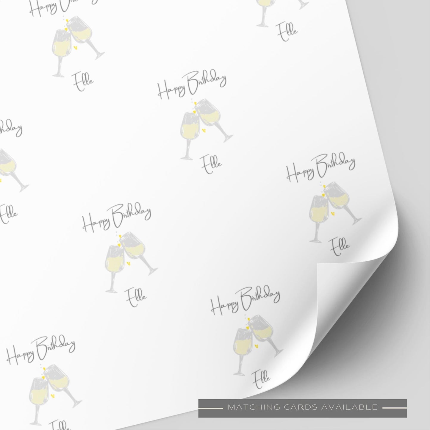 Birthday Wine Cheers Wrapping Paper