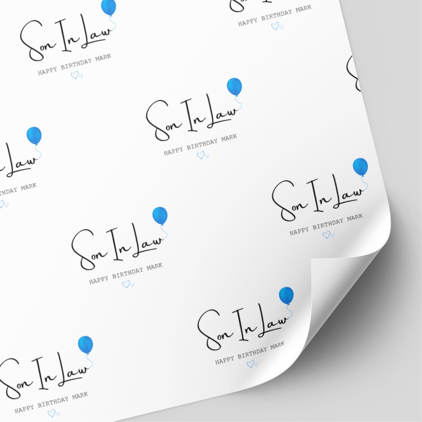 Son/Son In Law Balloon Birthday Wrapping Paper