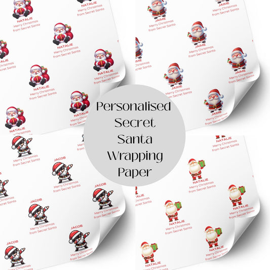 Christmas Secret Santa Wrapping Paper