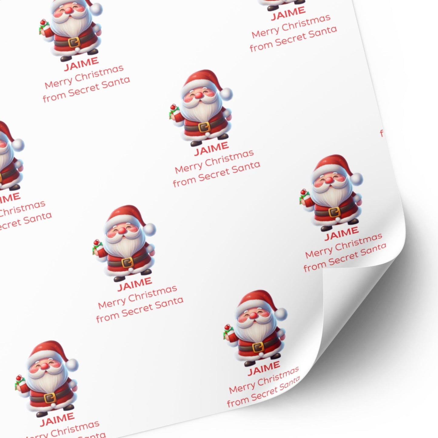 Christmas Secret Santa Wrapping Paper