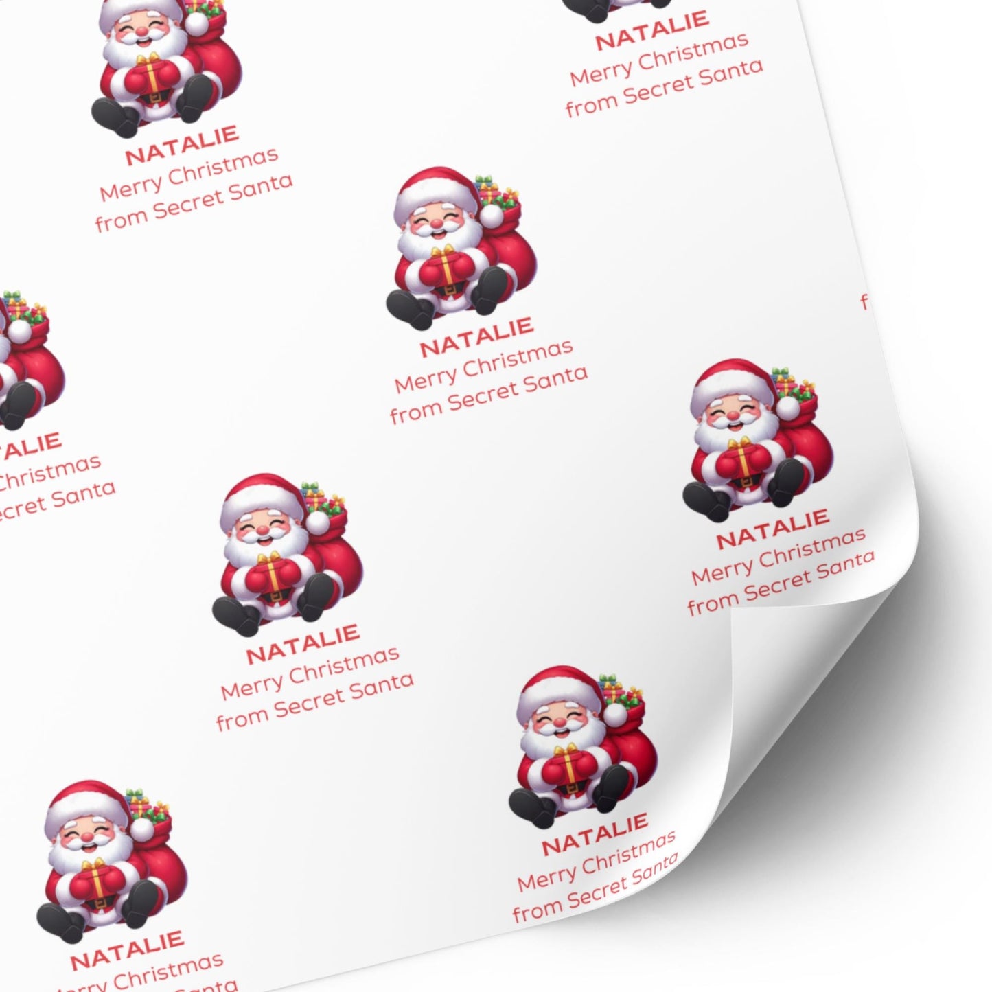 Christmas Secret Santa Wrapping Paper
