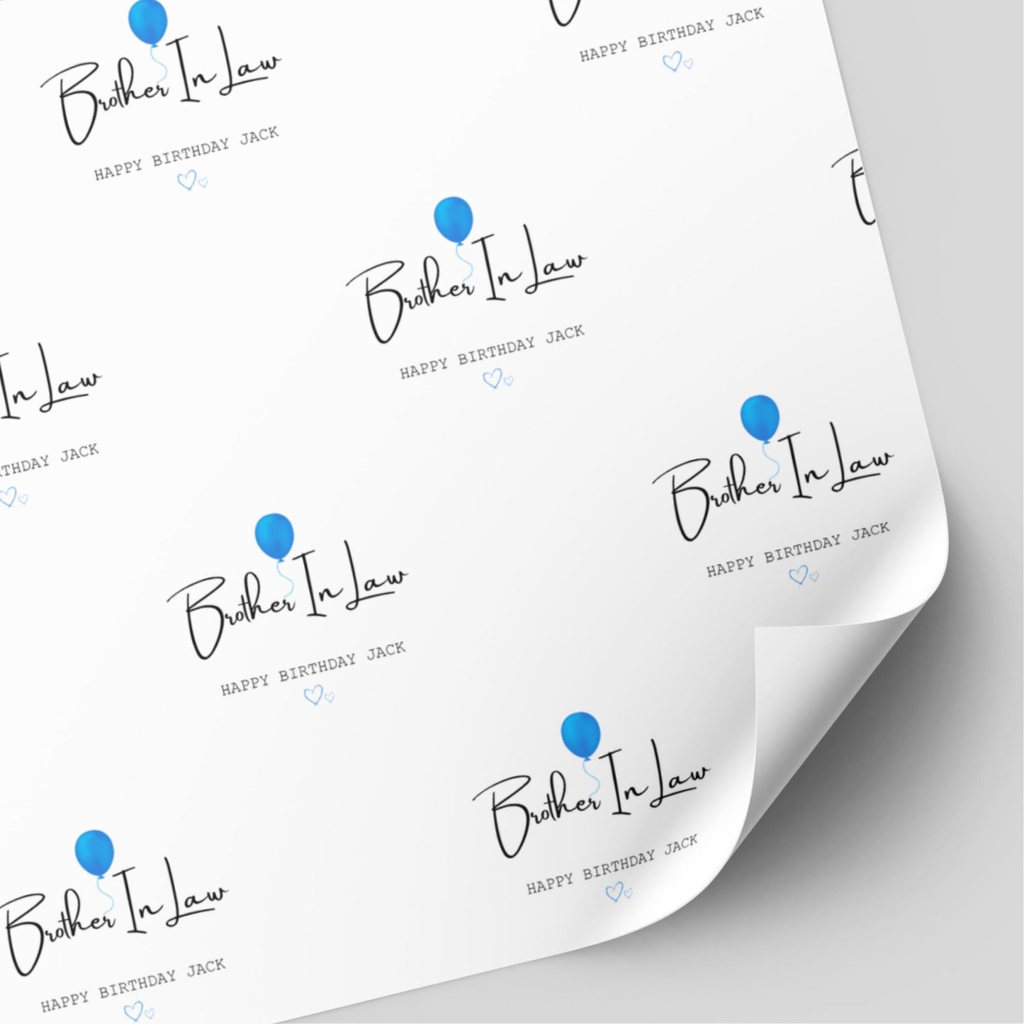 Brother/Brother In Law/Step Brother Balloon Birthday Wrapping Paper