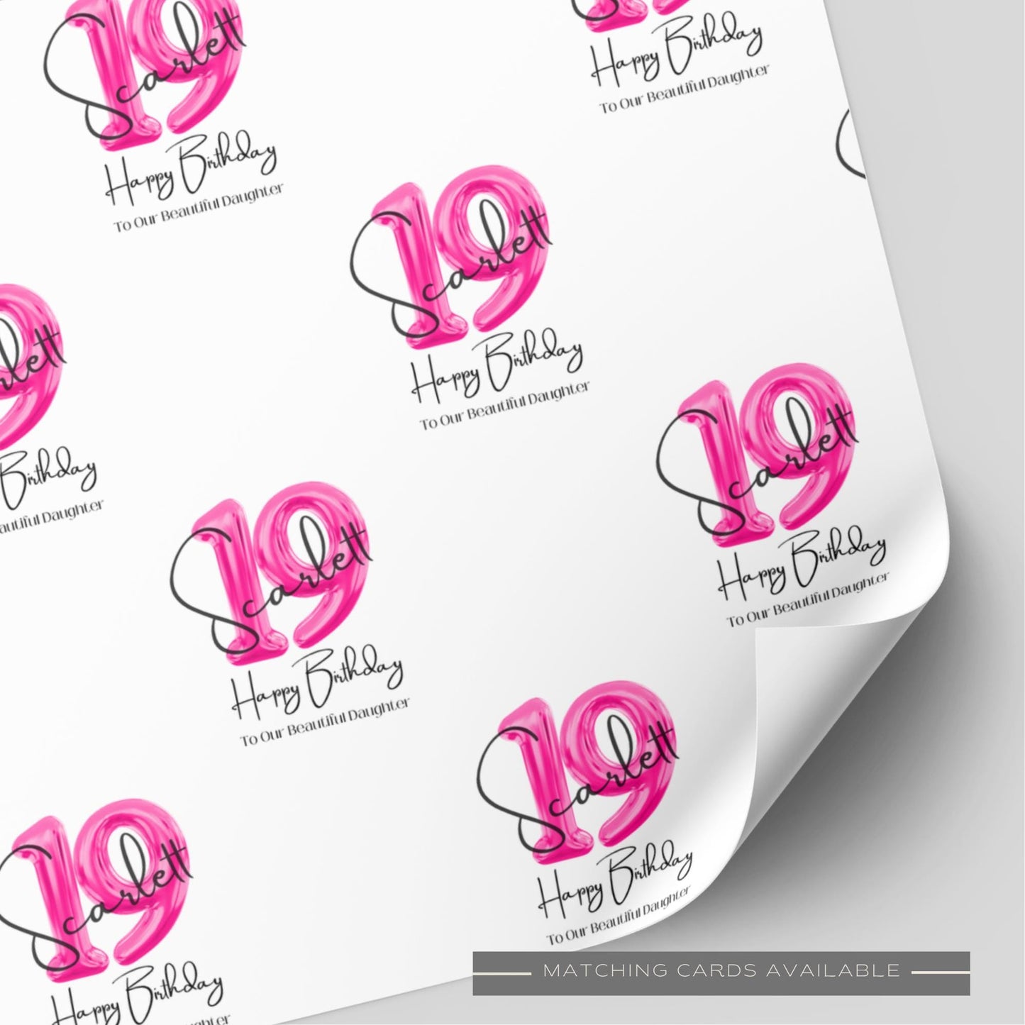 Pink Balloon Teenager Wrapping Paper