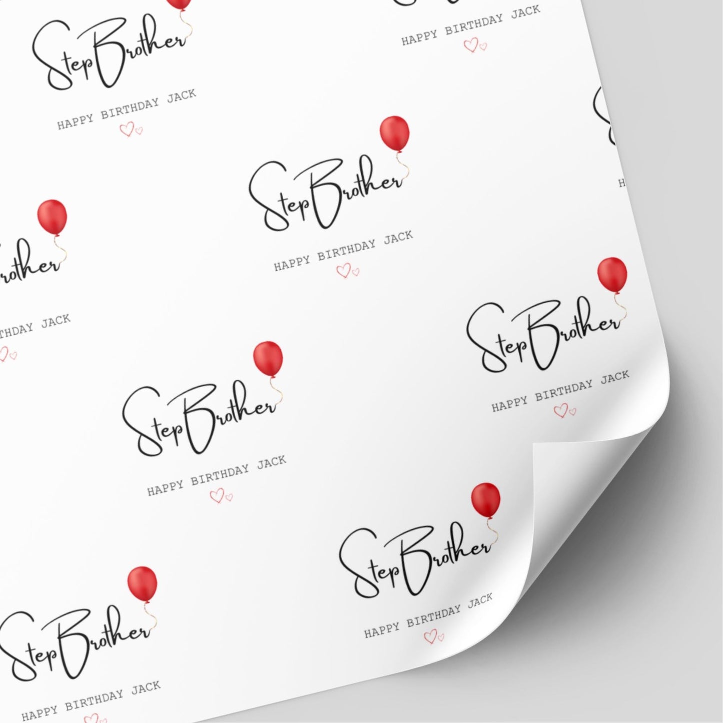 Brother/Brother In Law/Step Brother Balloon Birthday Wrapping Paper