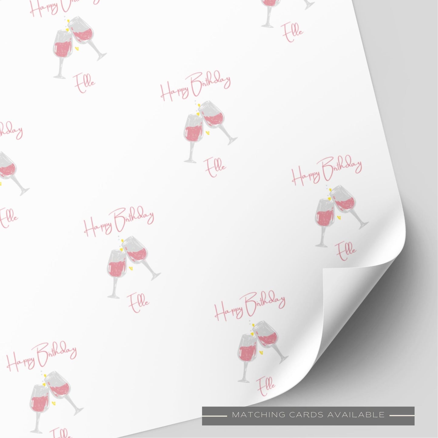 Birthday Wine Cheers Wrapping Paper