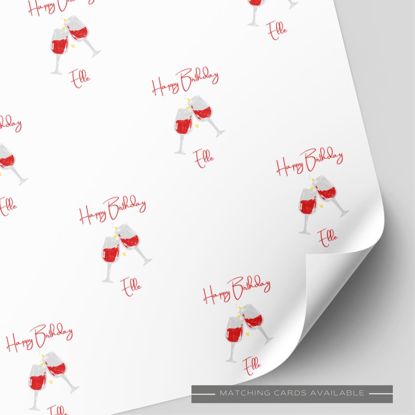 Birthday Wine Cheers Wrapping Paper