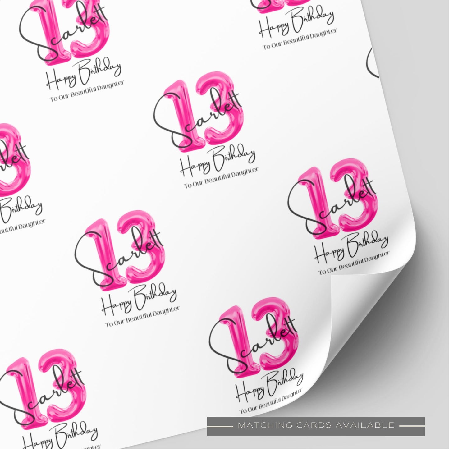 Pink Balloon Teenager Wrapping Paper