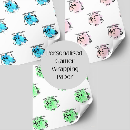 Gamer Birthday Wrapping Paper