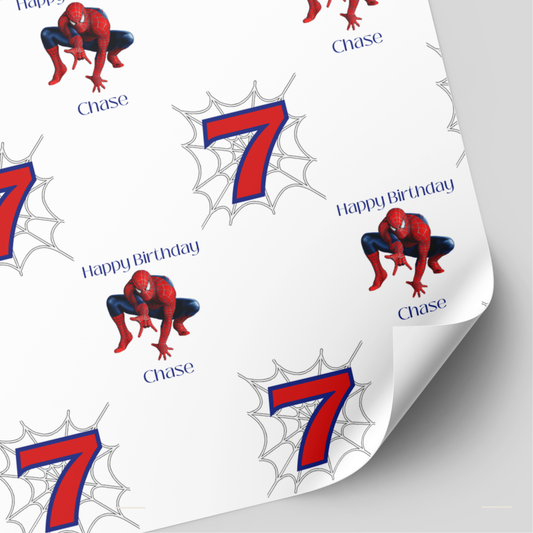 Spiderman Birthday Wrapping Paper