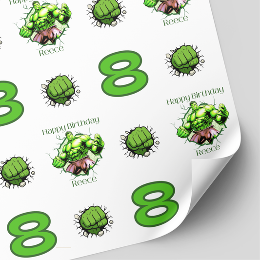 Hulk Birthday Wrapping Paper