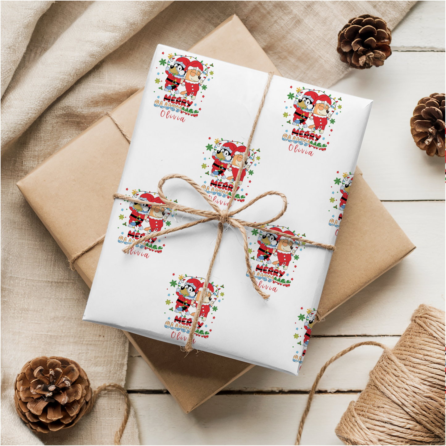 Bluey & Bingo Christmas Wrapping Paper