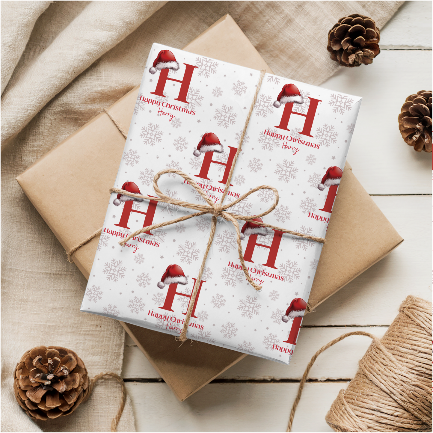 Initial Christmas Wrapping Paper