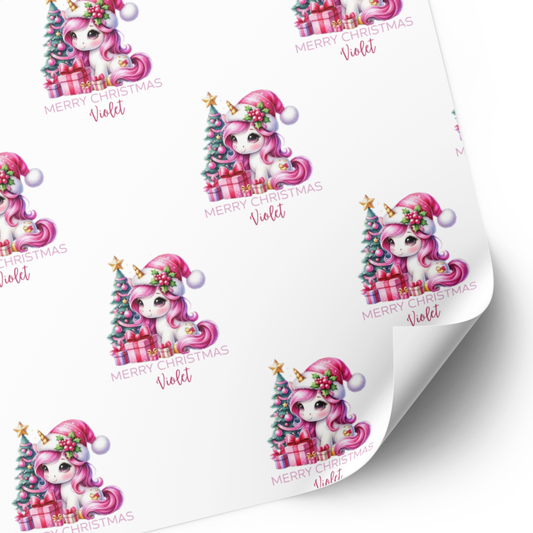 Unicorn Christmas Wrapping Paper