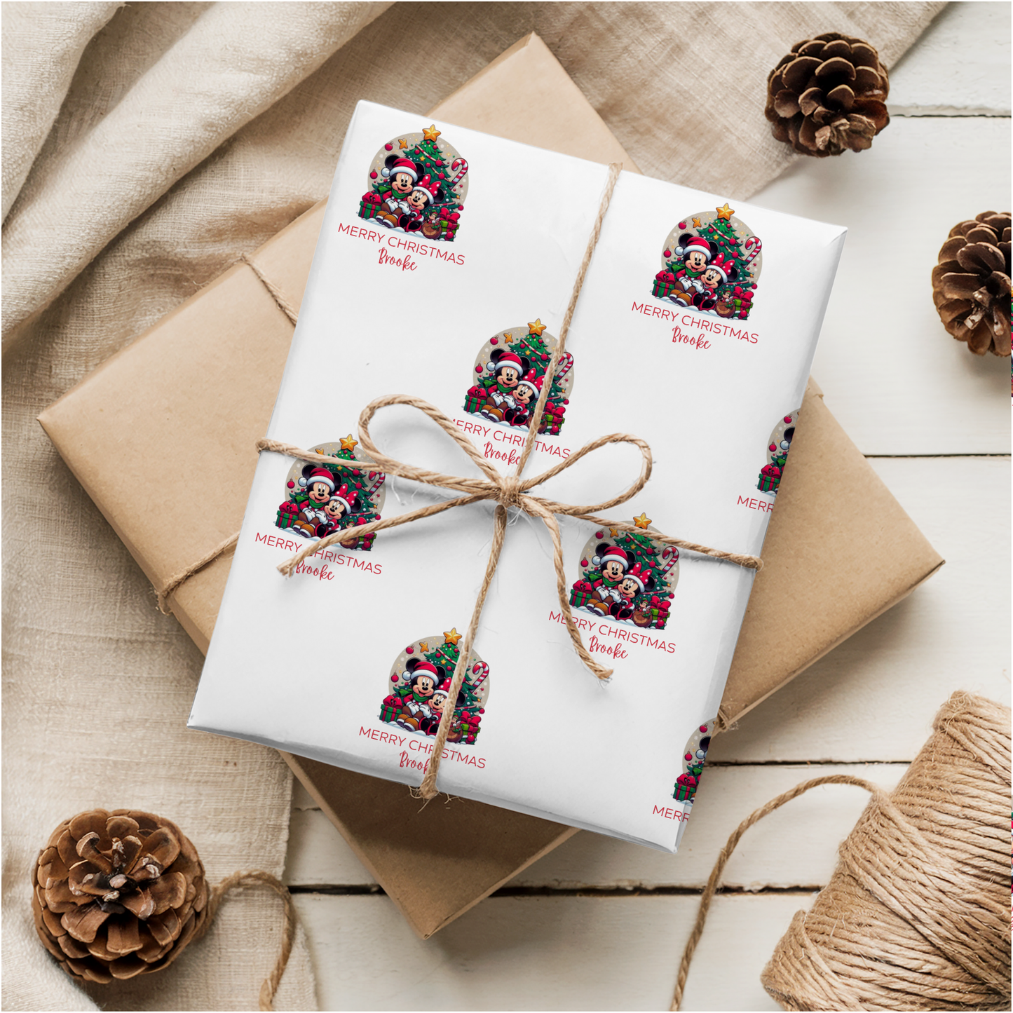 Mickey & Minnie Mouse Christmas Wrapping Paper