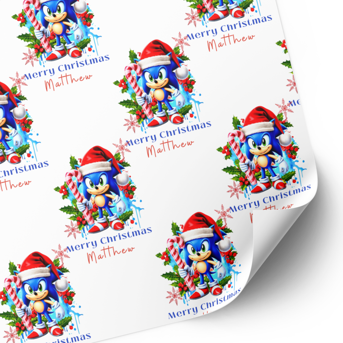 Sonic Christmas Wrapping Paper