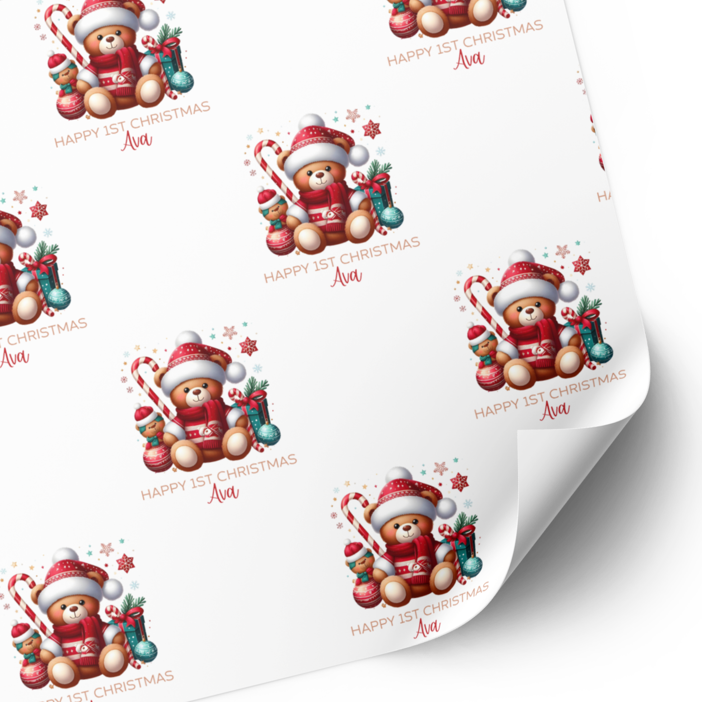 Teddy Bear Christmas Wrapping Paper