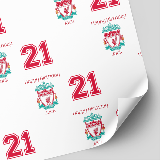 Football Birthday Wrapping Paper