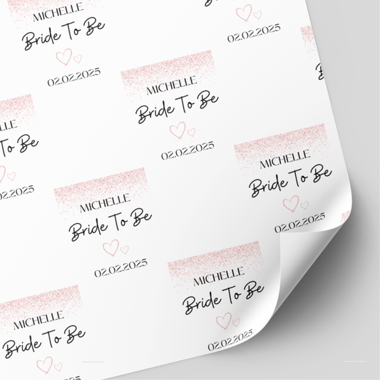 Bride To Be Wedding Day Wrapping Paper