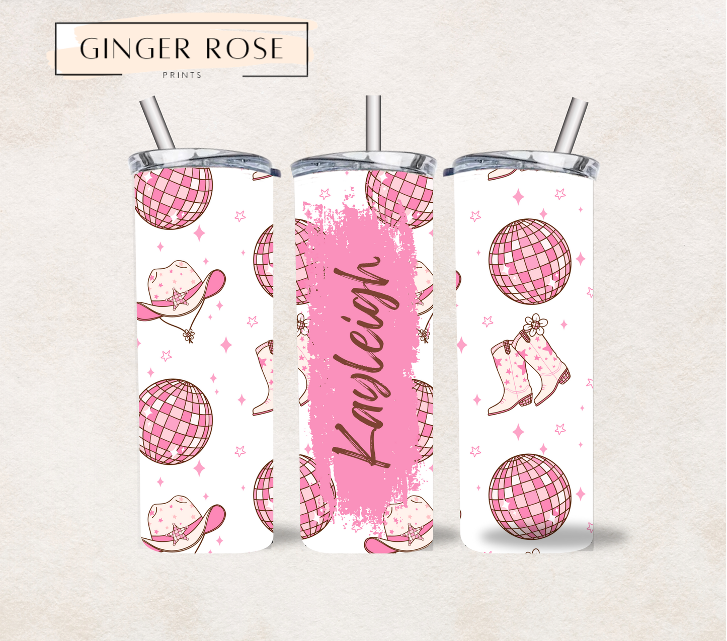 Personalised Cowgirl 20oz Tumbler