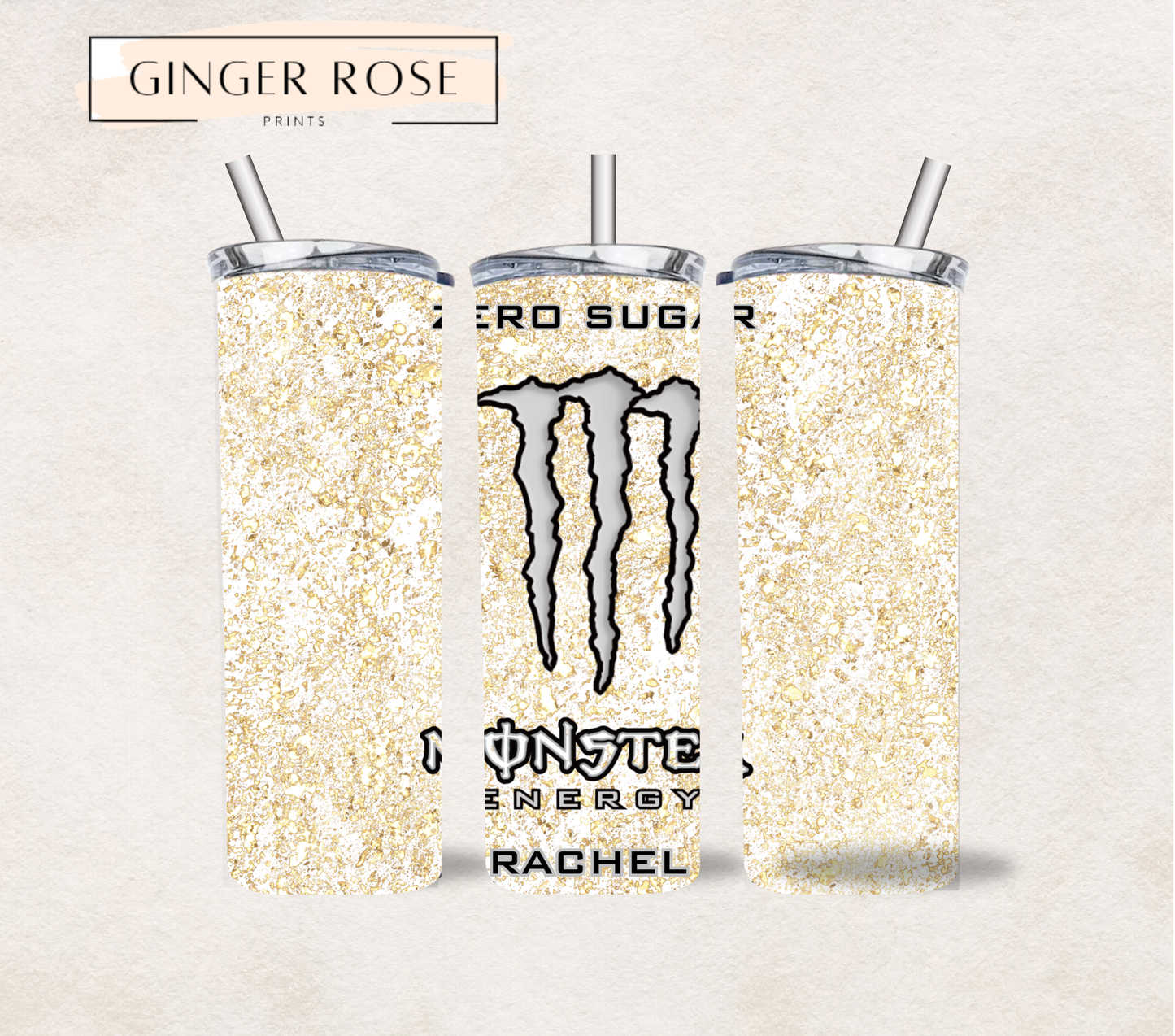 Personalised Gold Monster 20oz Tumbler