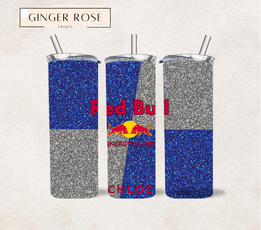 Personalised Original Glitter Red Bull 20oz Tumbler