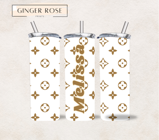 Personalised Floral Pattern 20oz Tumbler