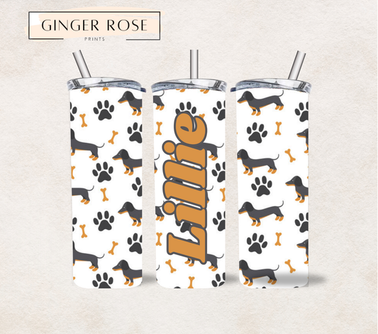 Personalised Dachshund 20oz Tumbler