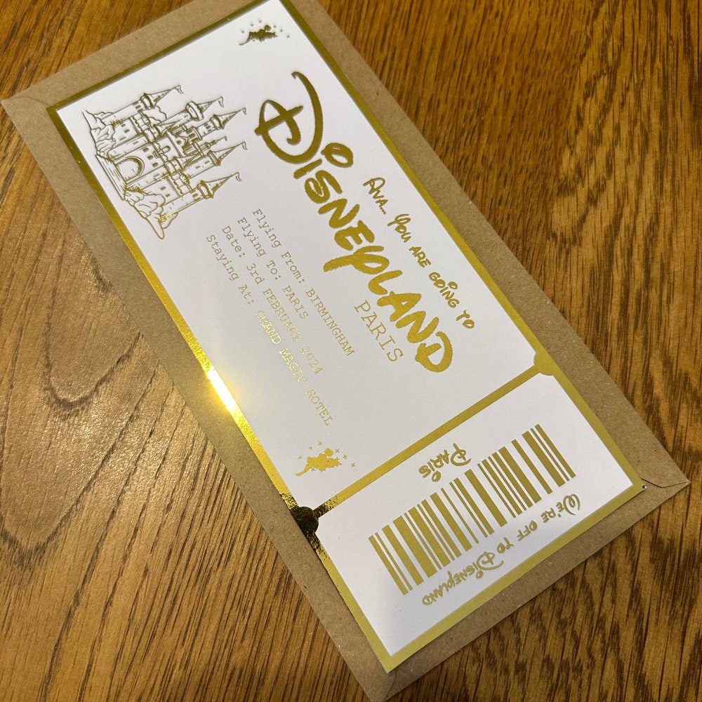 Personalised Disneyland Foil Ticket