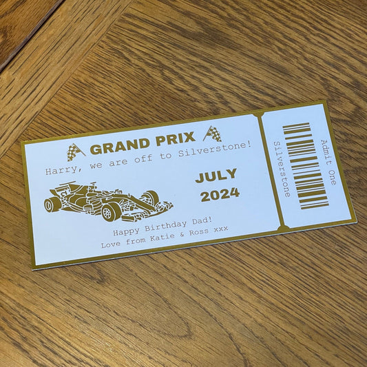 Personalised Grand Prix Foil Ticket