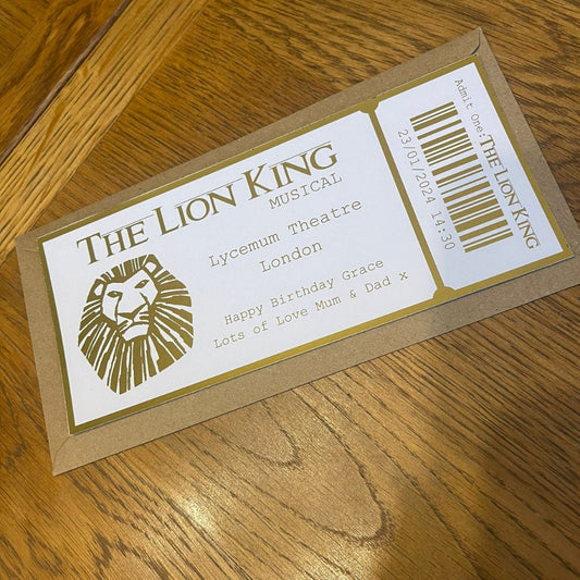 Personalised Musical Foil Ticket