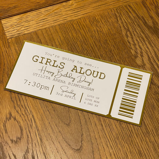 Personalised Concert Foil Ticket