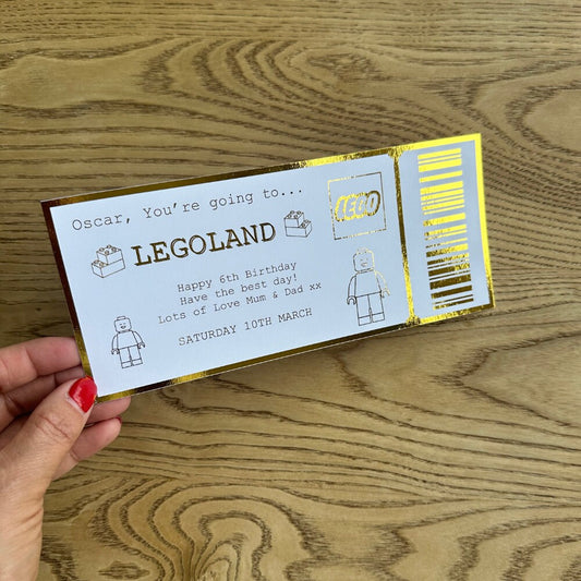 Personalised Legoland Foil Ticket