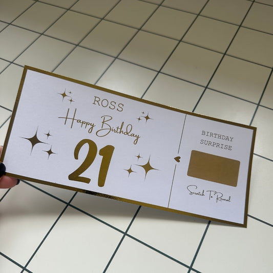 Personalised Scratch Off Ticket