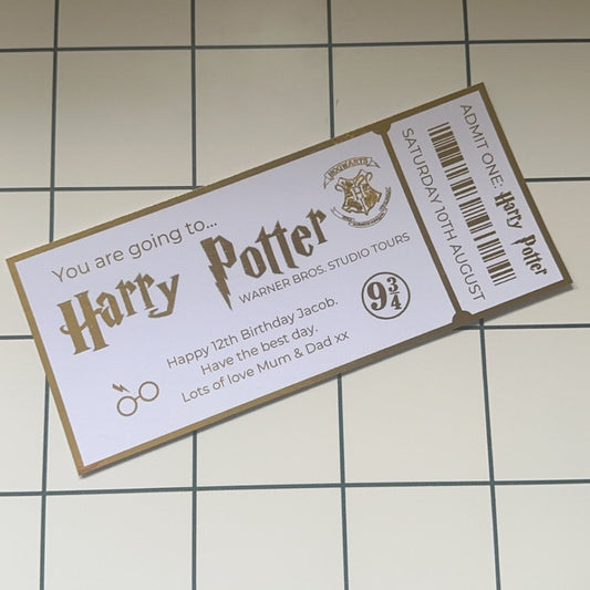 Personalised Harry Potter Foil Ticket