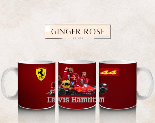 Lewis Hamilton Ferrari Racing Mug