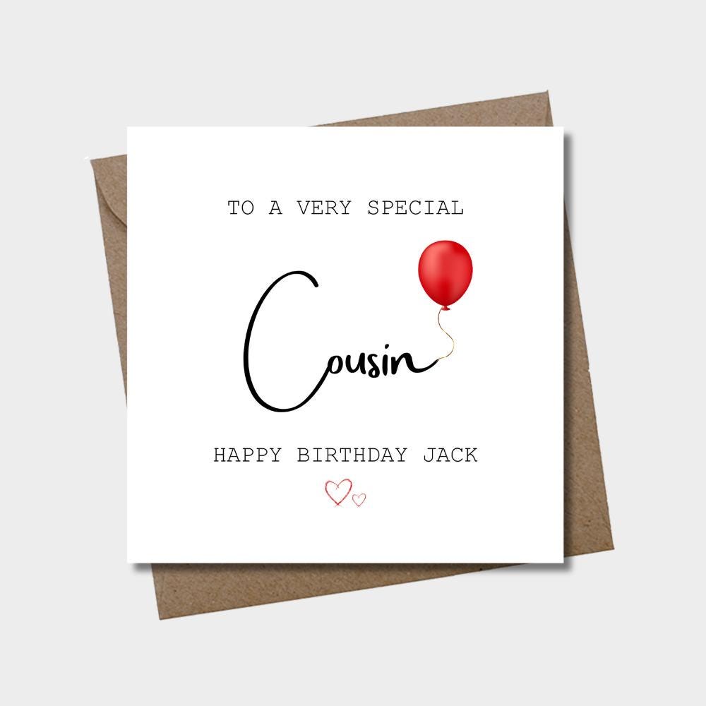 Cousin/Niece/Auntie Red Balloon Birthday Wrapping Paper