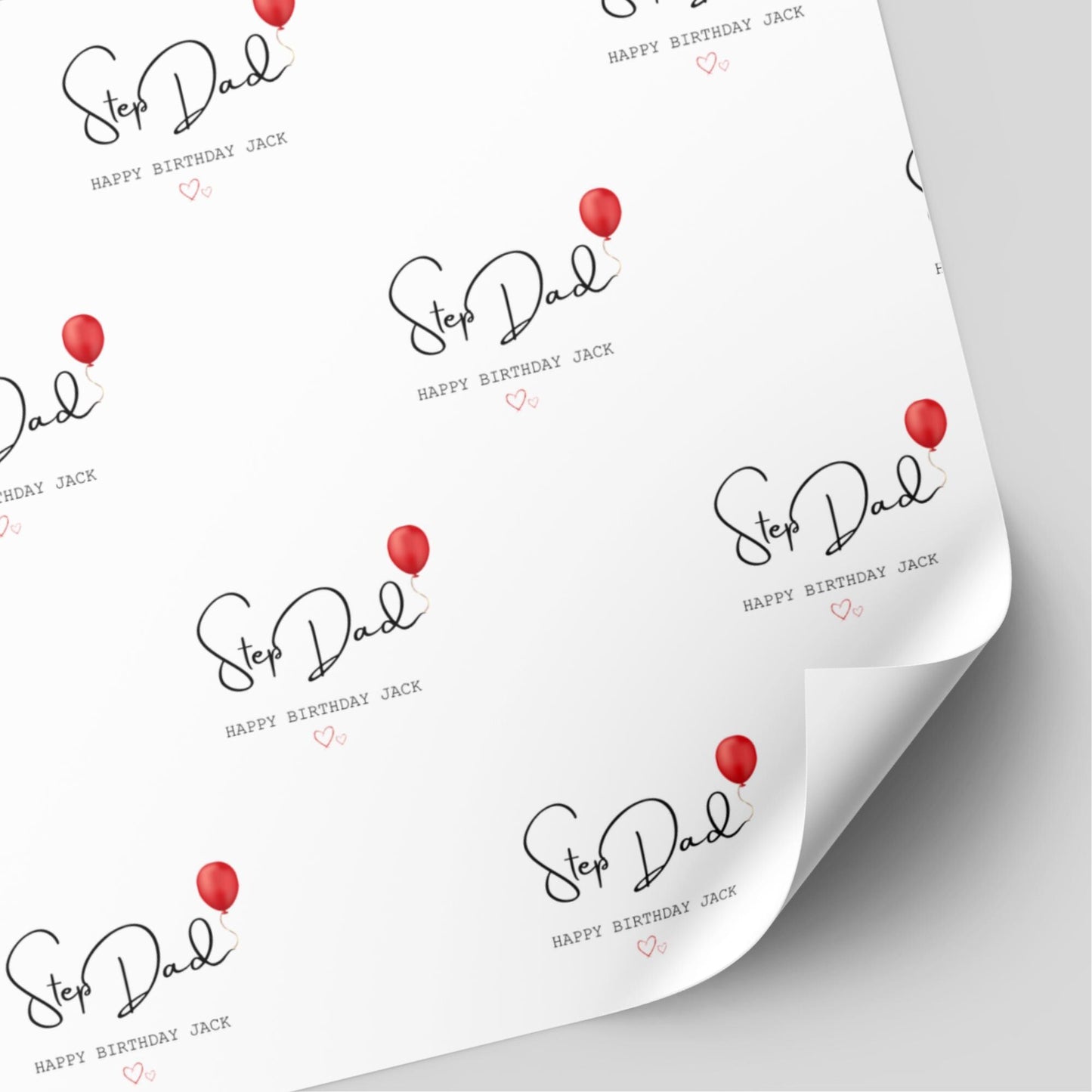 Dad/Step Dad/Father In Law Balloon Birthday Wrapping Paper