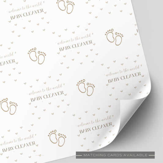 Welcome To The World Baby Wrapping Paper