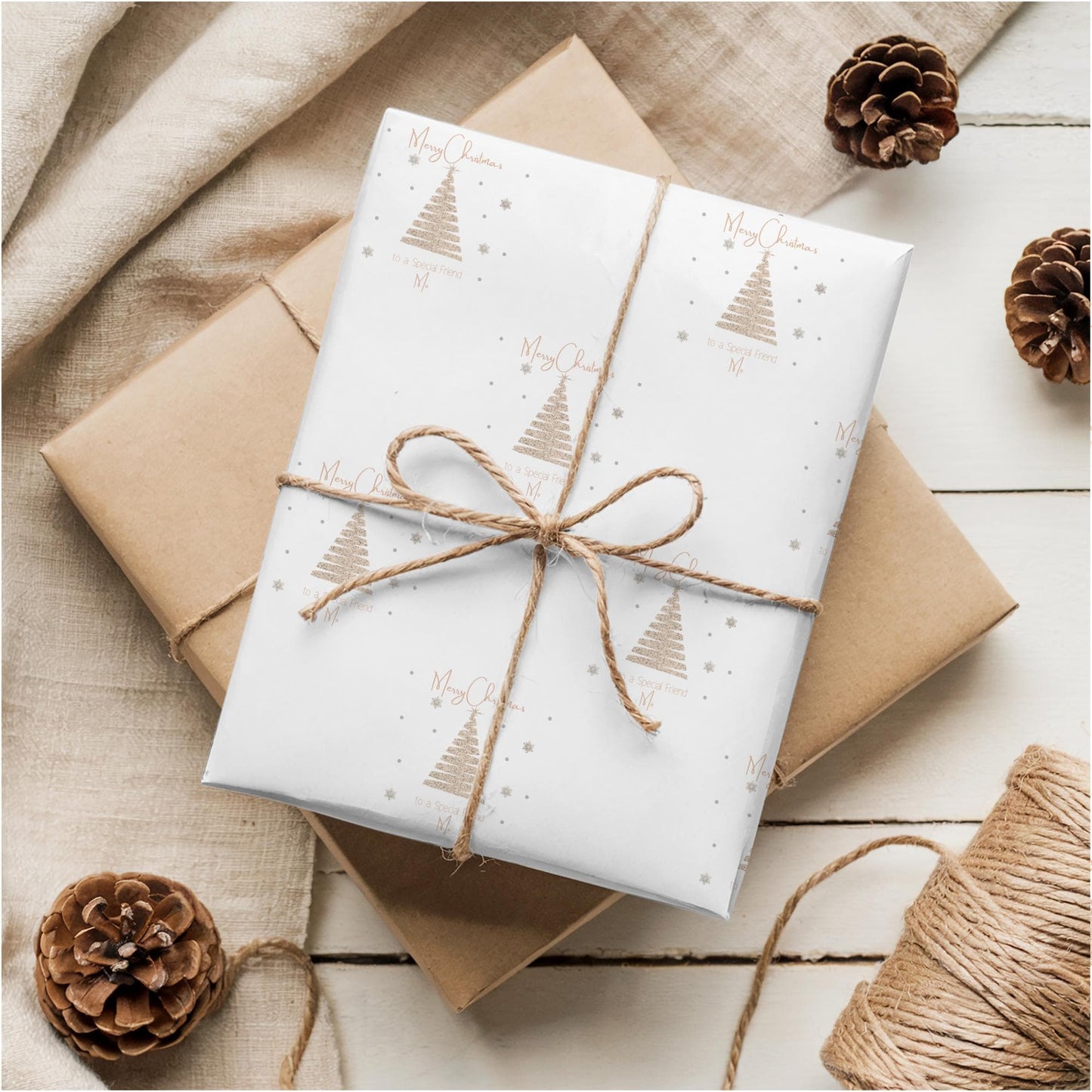 Christmas Tree Wrapping Paper for a Special Female