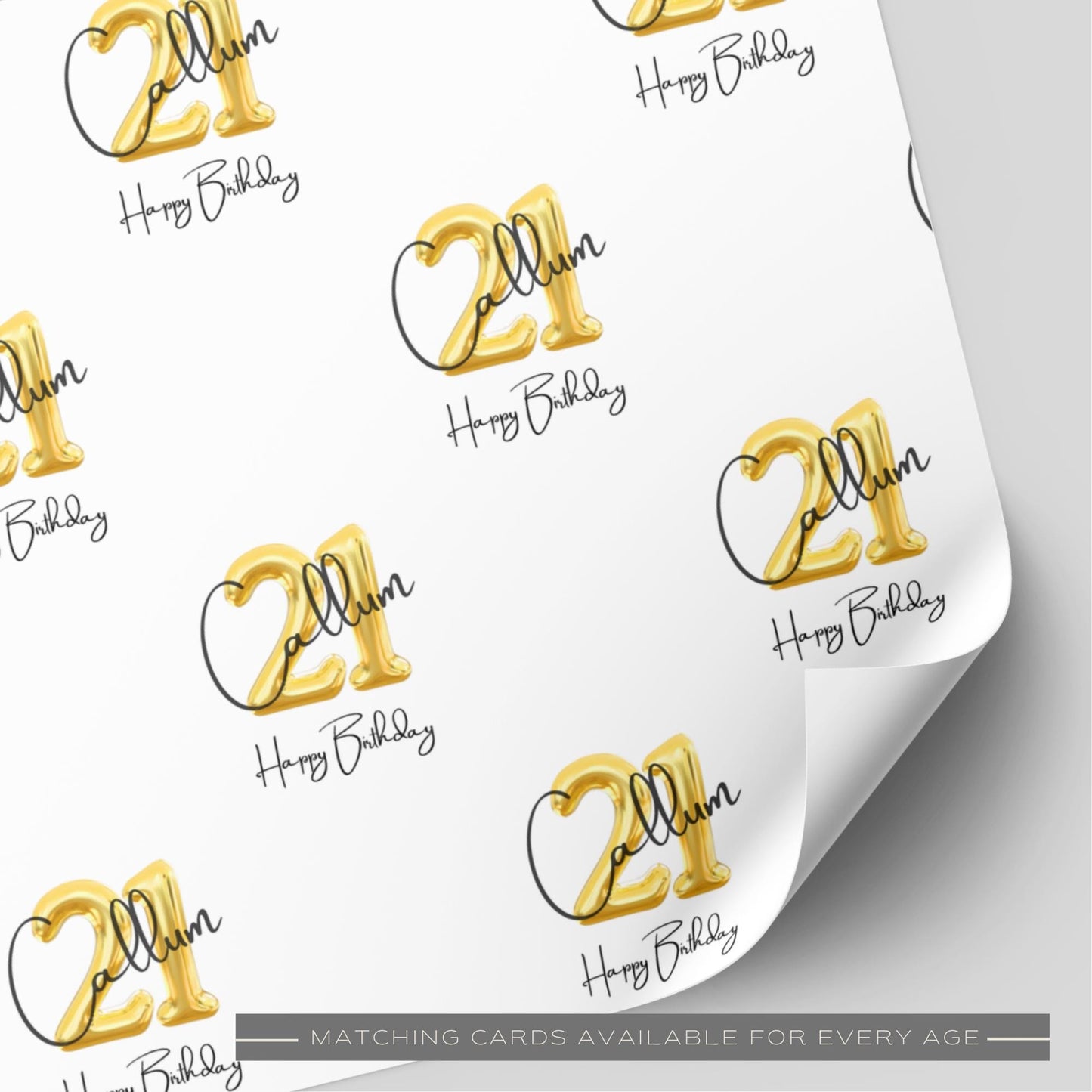 Gold Balloon Birthday Wrapping Paper