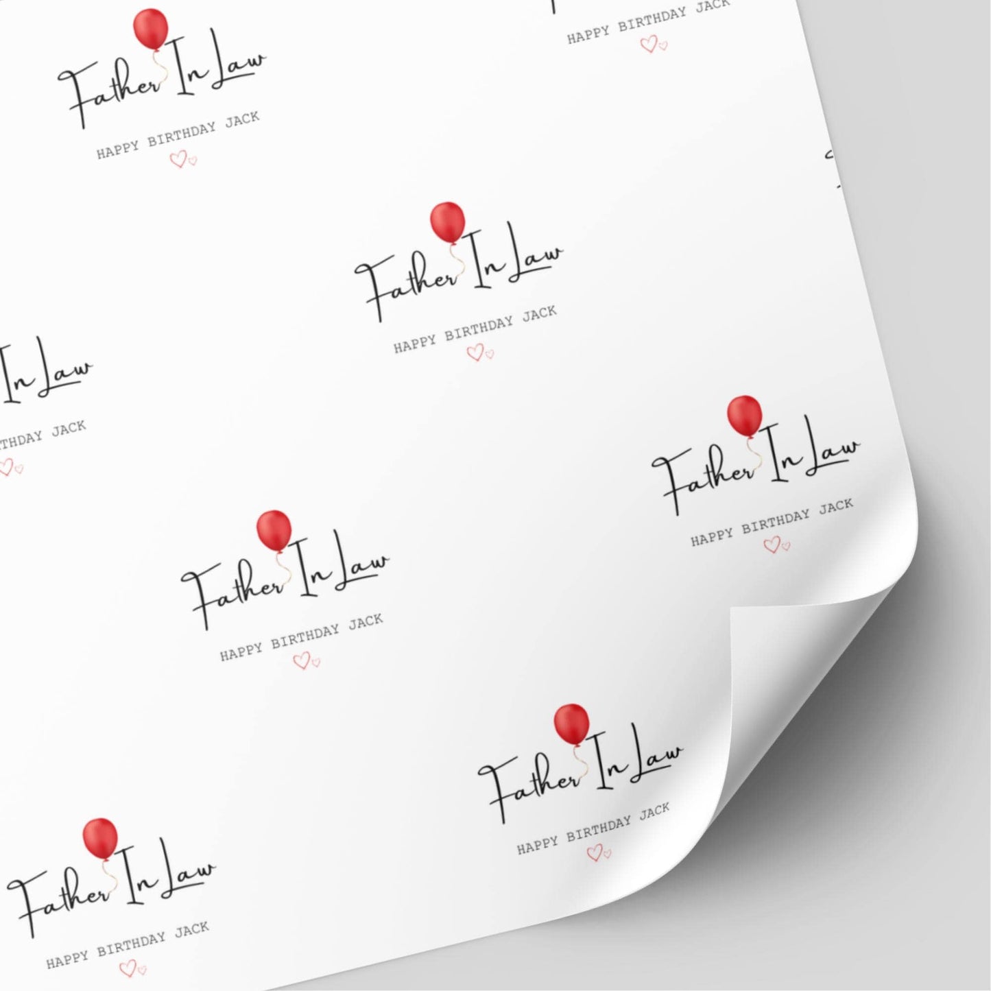 Dad/Step Dad/Father In Law Balloon Birthday Wrapping Paper
