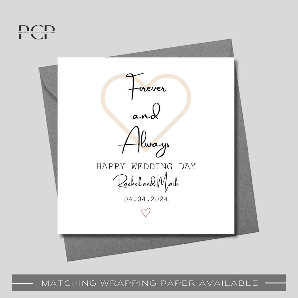 Forever and Always Wedding Day Wrapping Paper