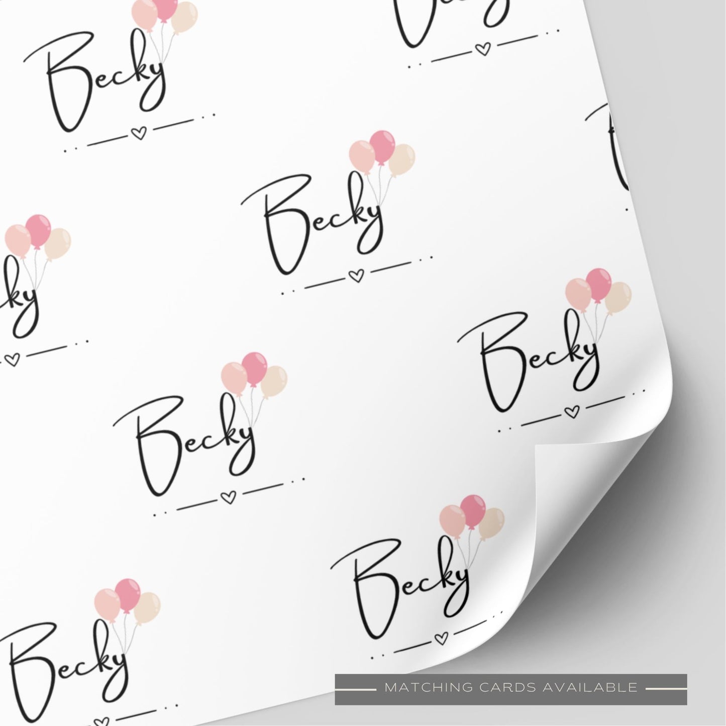 (Pink) Balloon Birthday Wrapping Paper